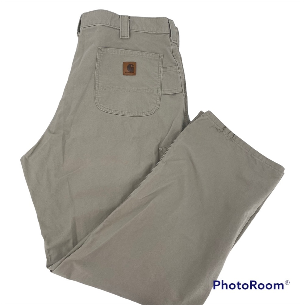 Carhartt Dungaree Fit Mens 42x34 Carpenter Tan Denim Jeans B151 Tan